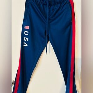 Mitre boys pants size M blue with red